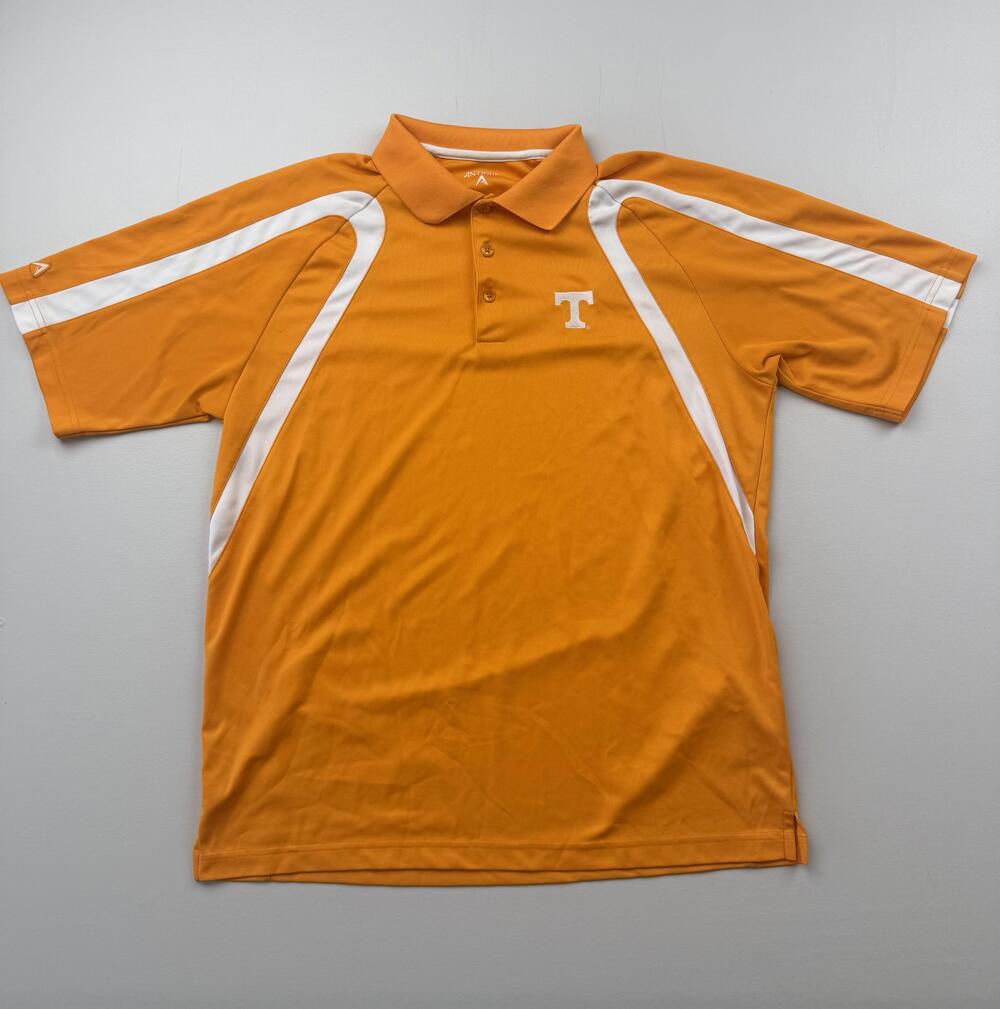 Tennessee Volunteers Polo Shirt Mens Large Orange NCAA Golf Antigua Performance